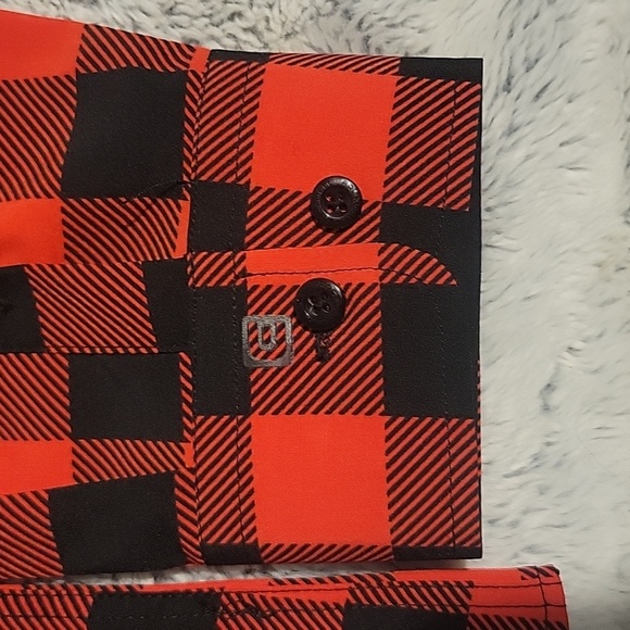 Rockwell Red Plaid Dress Shirt Medium - Picture 5 of 7